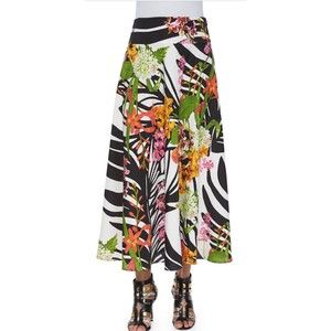 Indikka New York- Botanical Garden Floral Maxi Skirt- 39" Long Tall XL